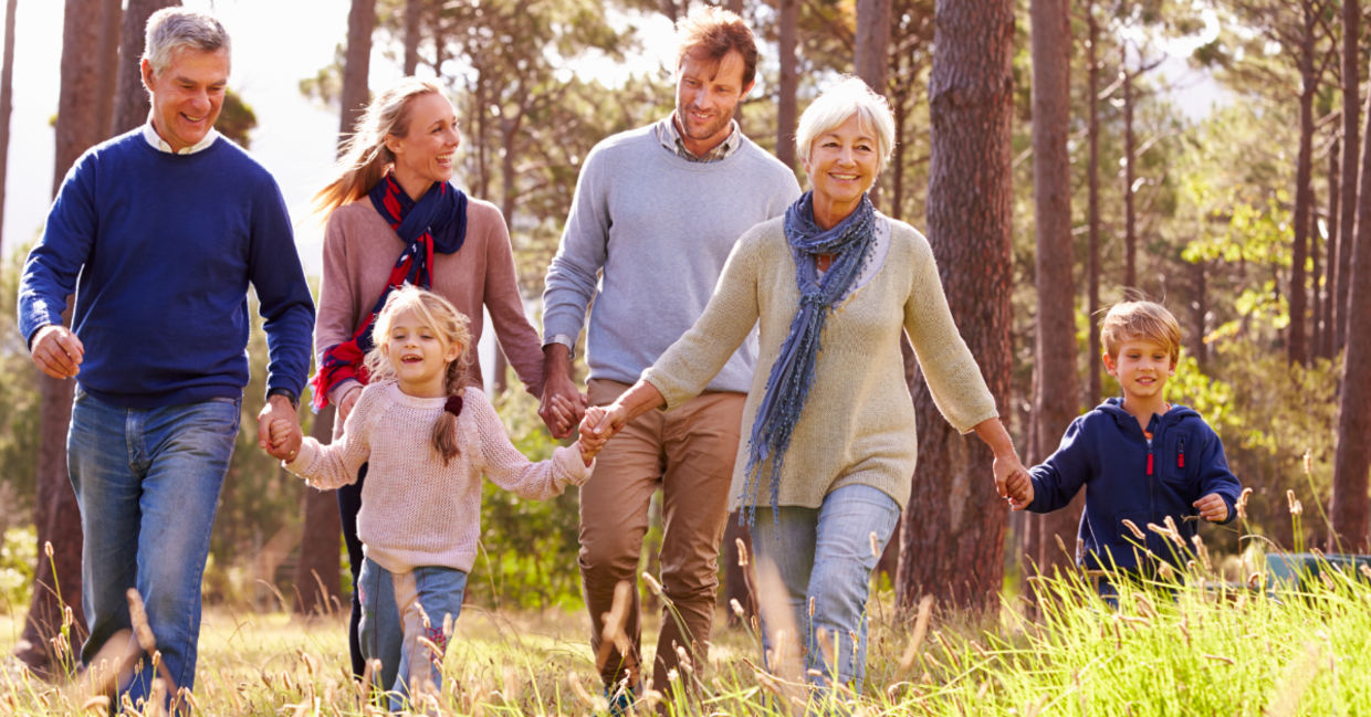 Multi-generational family spending time together