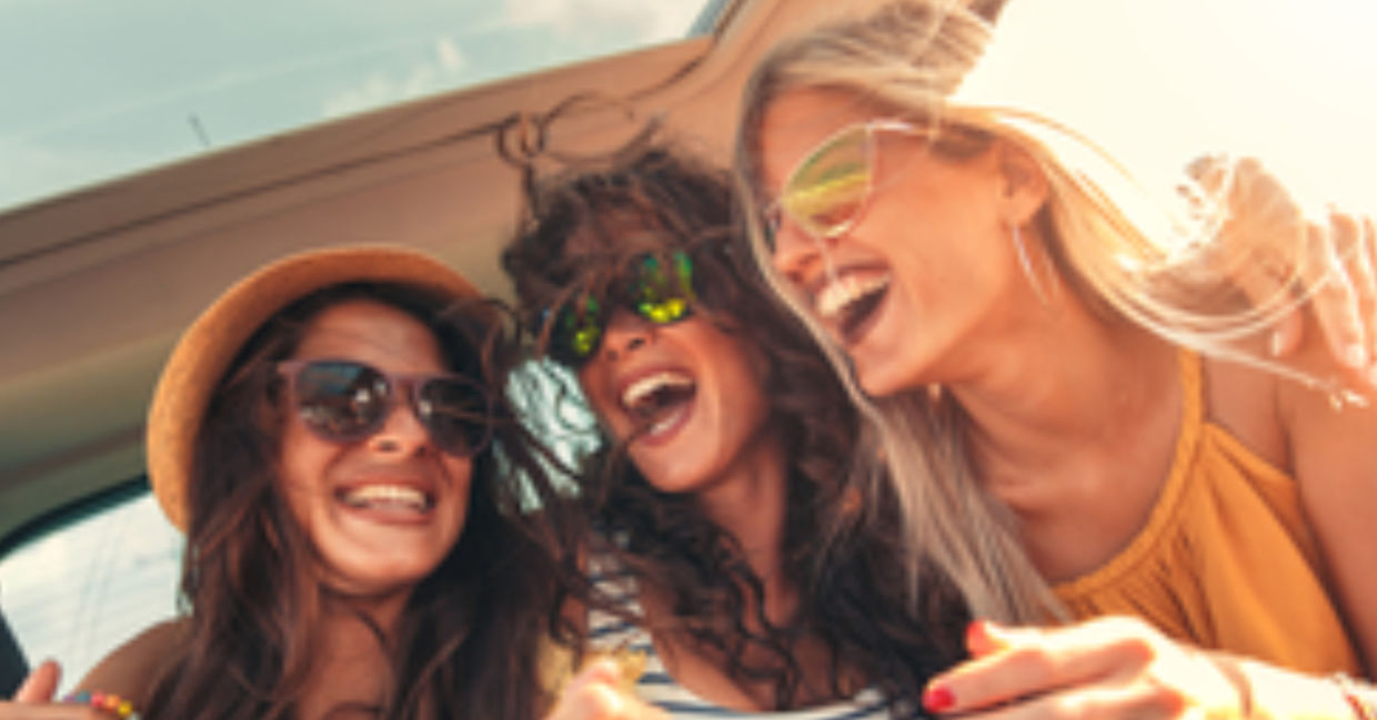 Friends sharing a happy moment