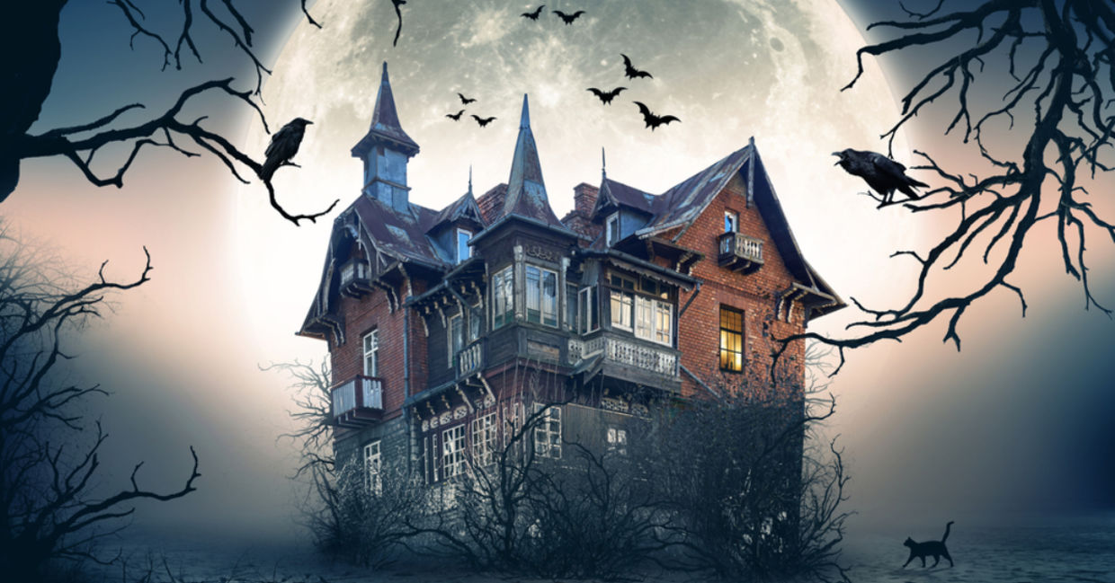 A haunted house awaits visitors over Halloween.