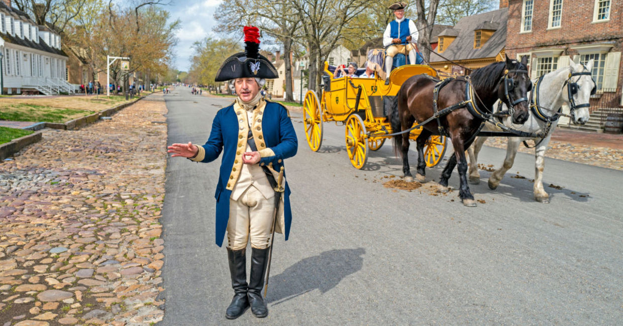 Downtown Colonial Williamsburg, Virginia.