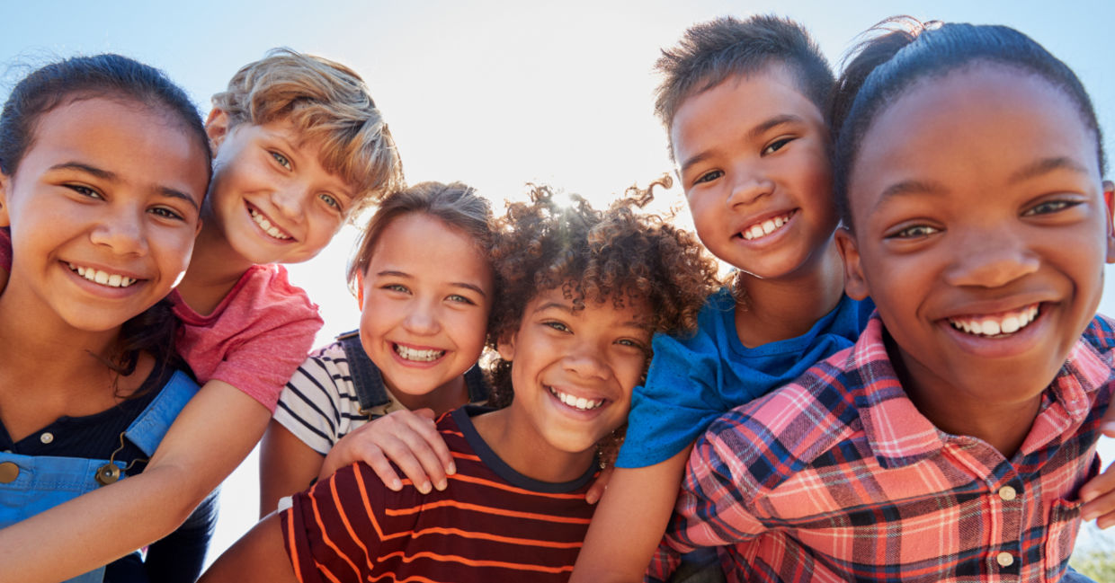 Closeup of children.