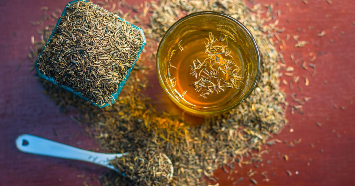 Ground seeds and cumin powder.