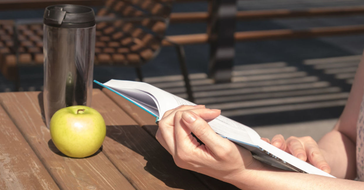 Read a book to relax on your lunch break.