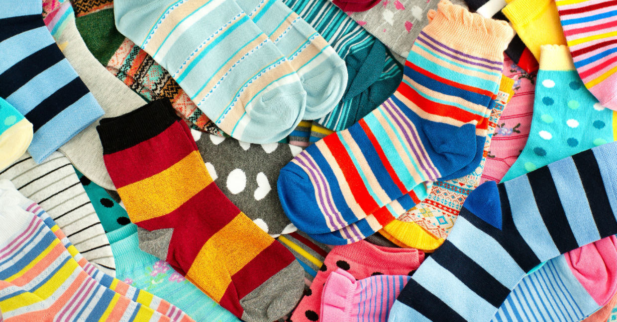 Colorful socks.