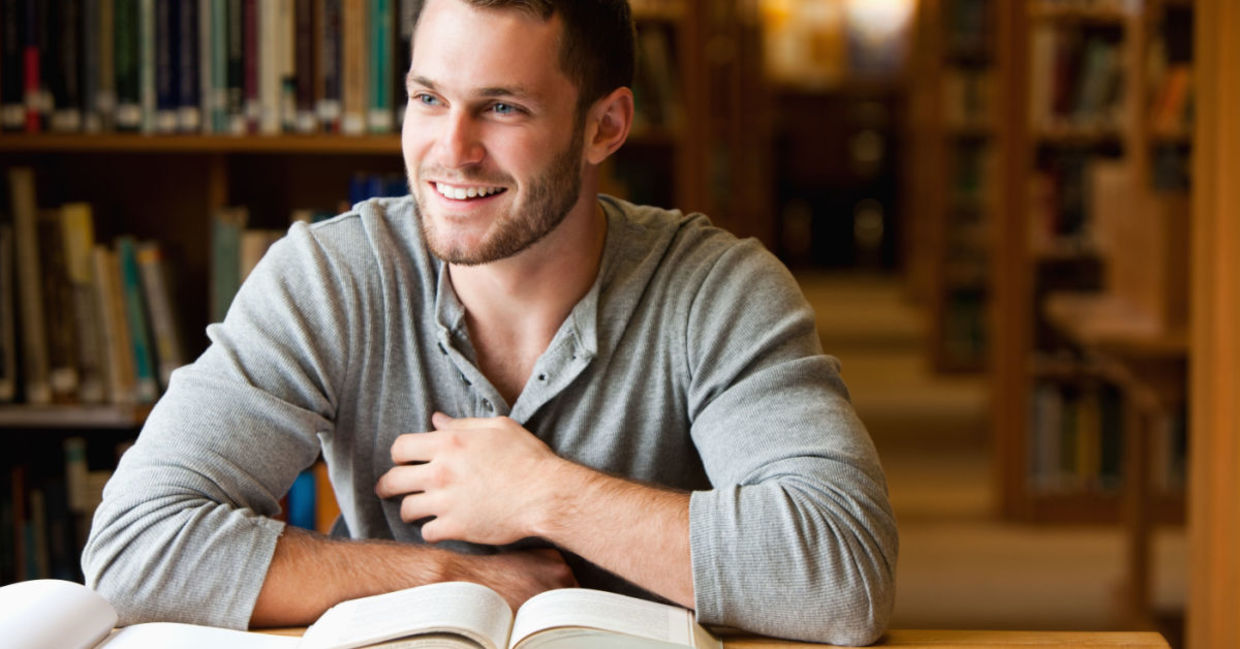 Joyful and focused millennial employee.