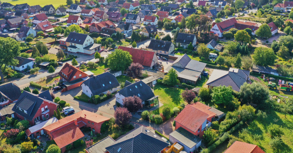 A view of a neighborhood.