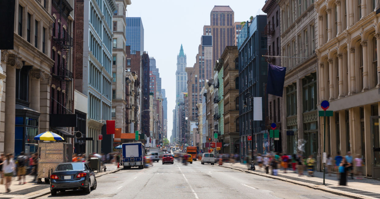 A street in New York.