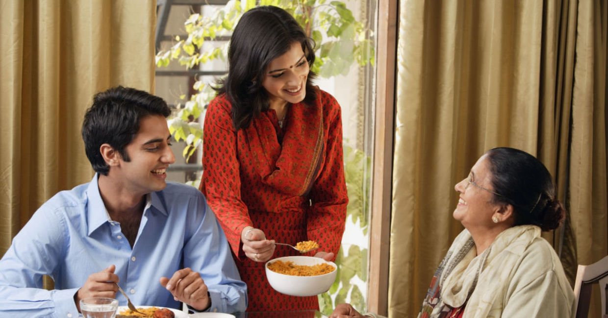 Enjoying traditional Indian food this cold weather season.