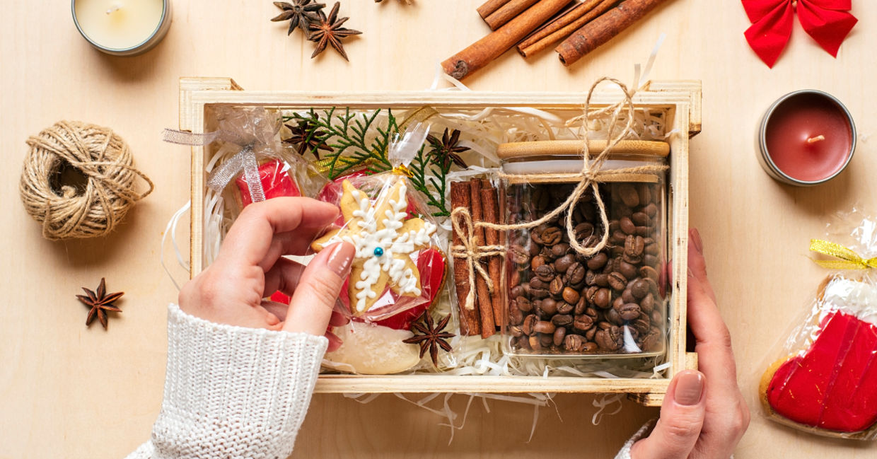 A gift basket fit for a coffee lover.