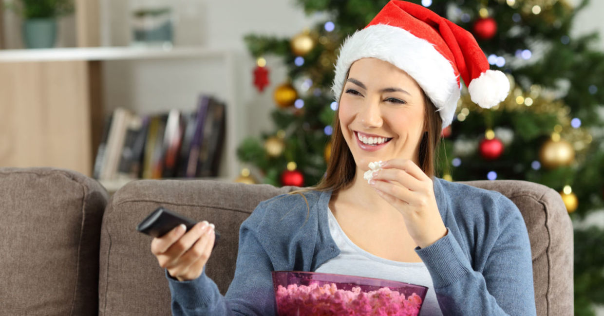 Watching your favorite Christmas movie.