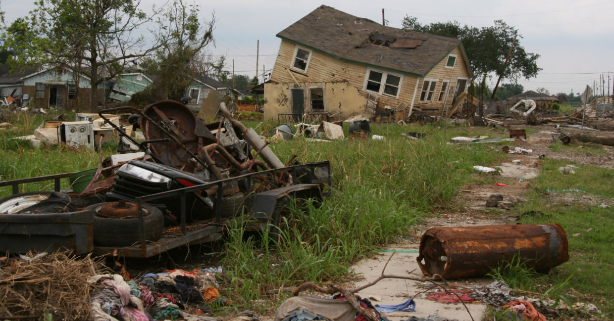 Damage in New Orleans.