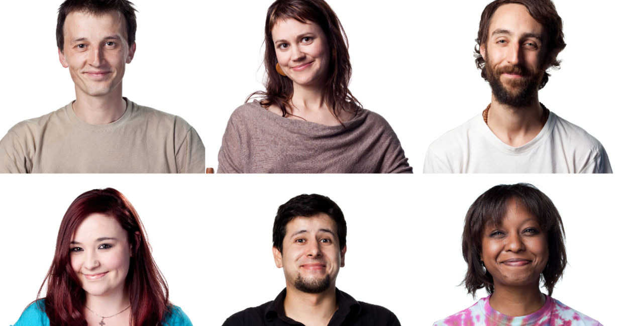 Portraits of people.