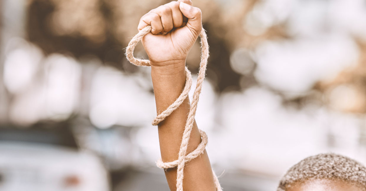 Protest against slavery.