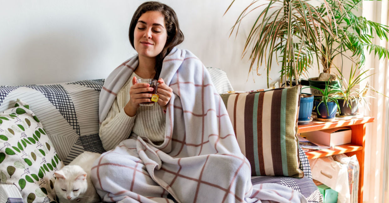 A steaming cup of tea can help heal a cold.