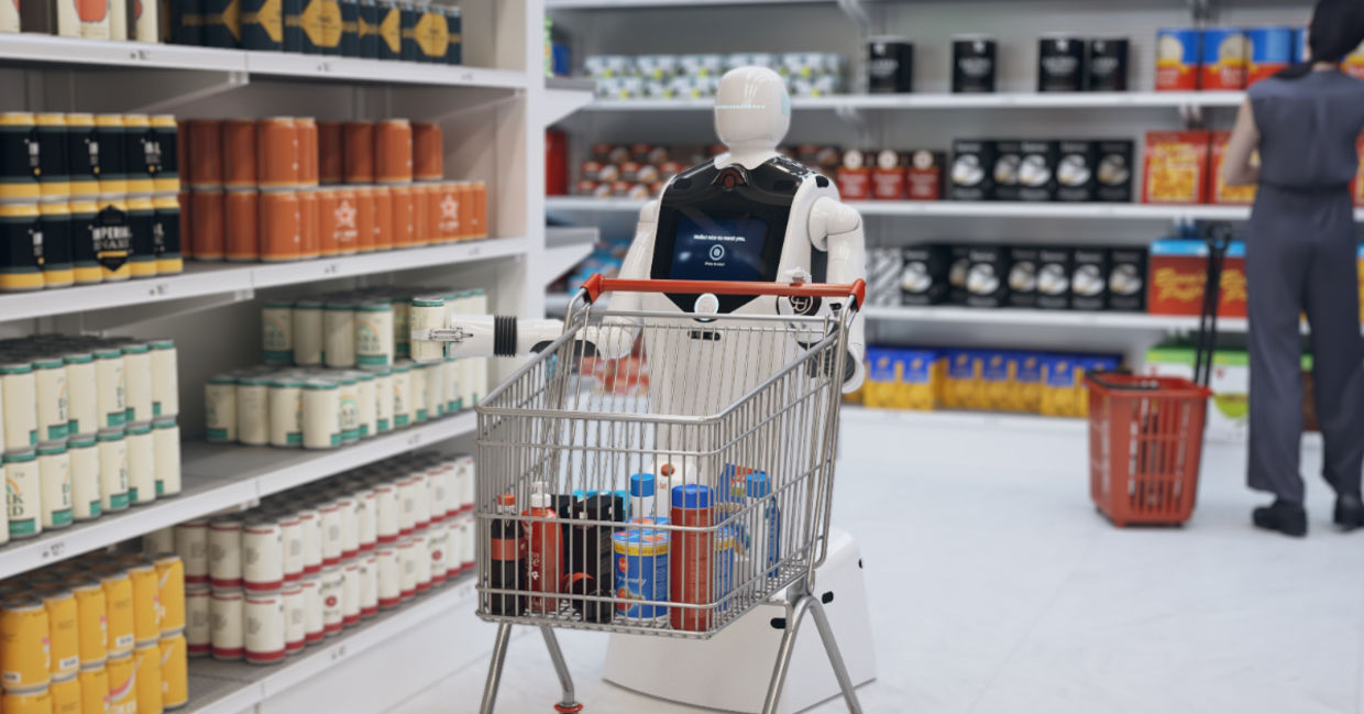Gary is doing the grocery shopping.