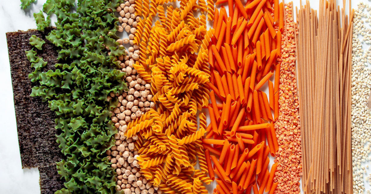 A selection of gluten-free pastas.