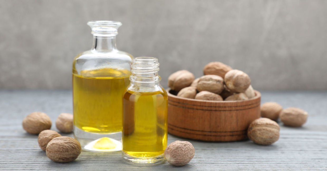 Nutmeg essential oil could be used for pain relief.