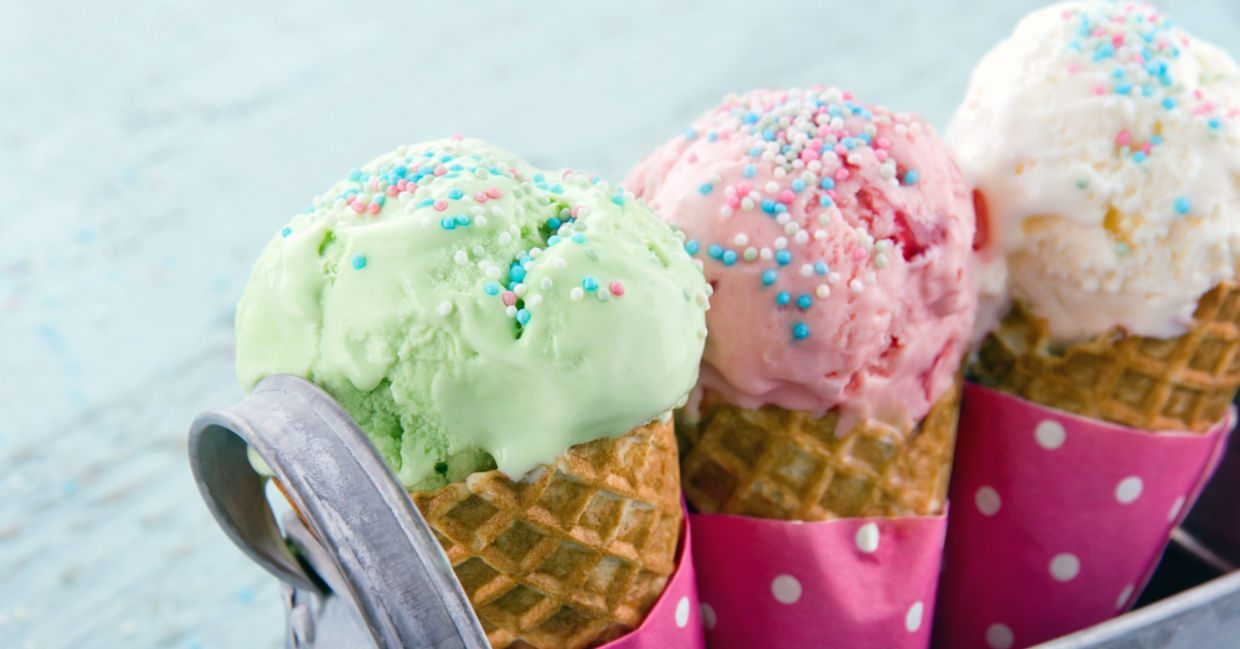 Ice cream cones.