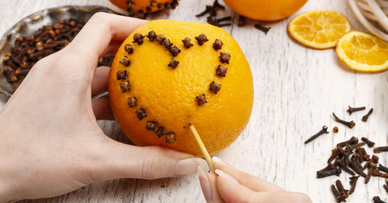 DIY pomander balls are a natural air freshener.