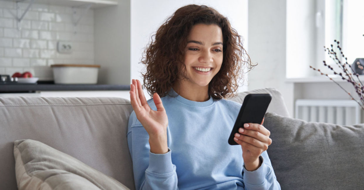 Calling mom on Mother's Day.