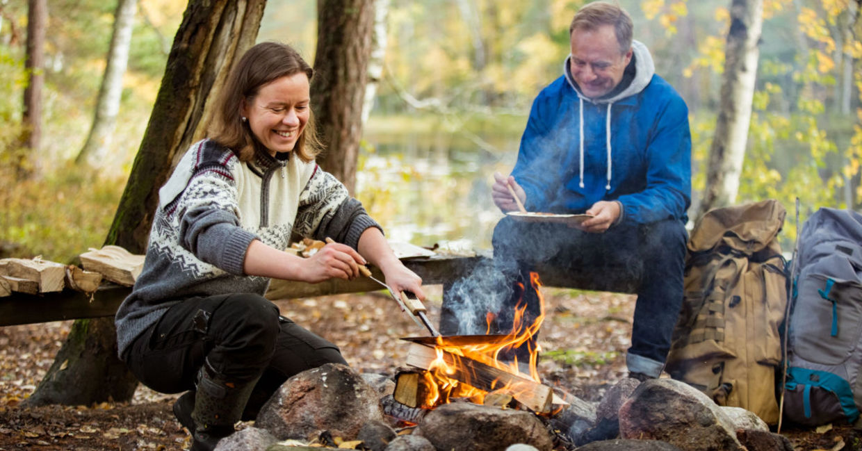 Happy Finns enjoying nature.