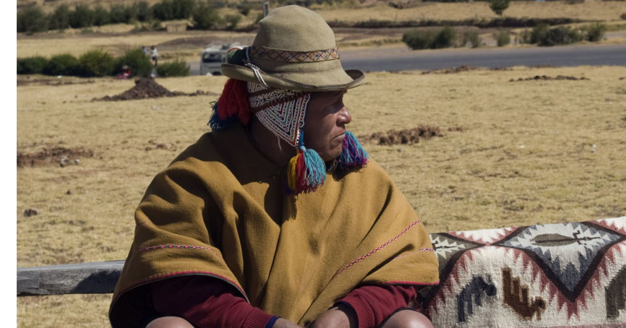 A Peruvian Shaman performing an ancient ritual.