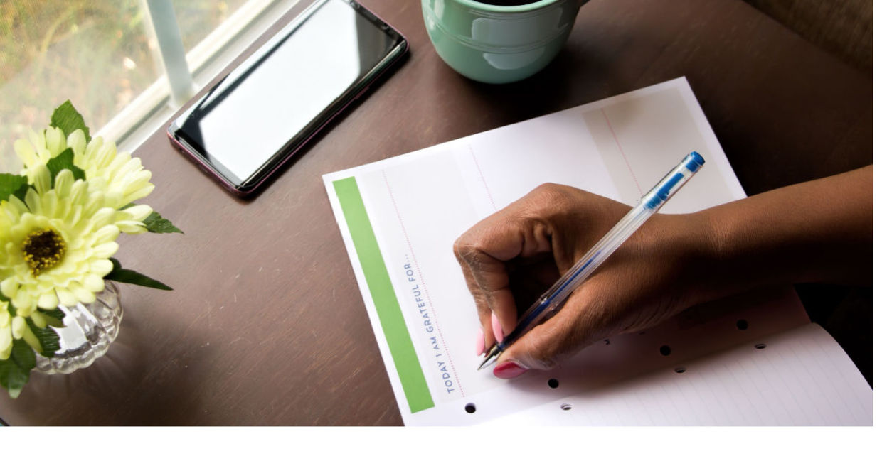 Writing in a gratitude journal is good for your menatal health.