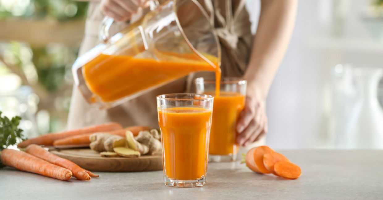 Carrot juice is very hydrating.