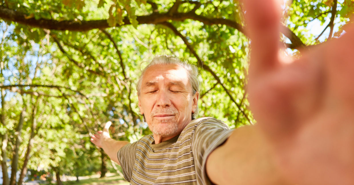 Man branching out with tai chi.