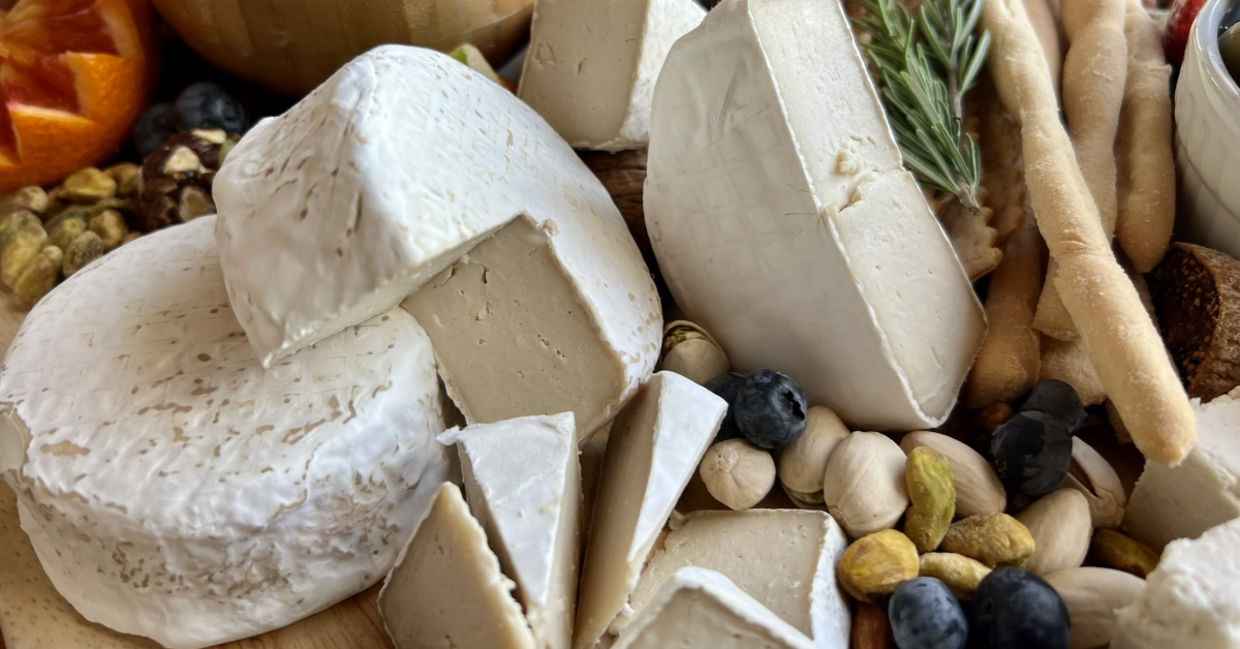 Some of the cheeses made with the plant-based casein.