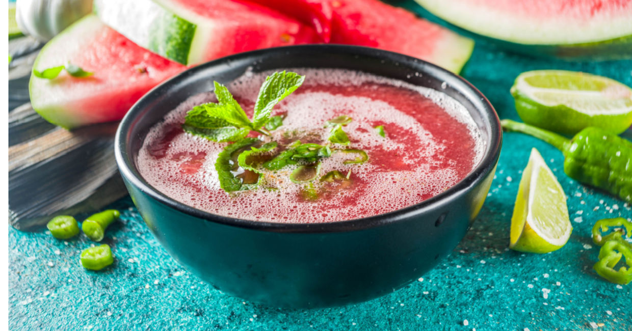 Cold soups are perfect in the summer.