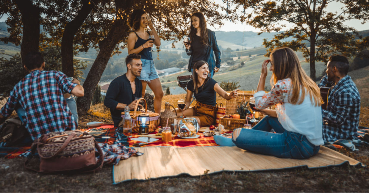 Creating a magical picnic with friends.