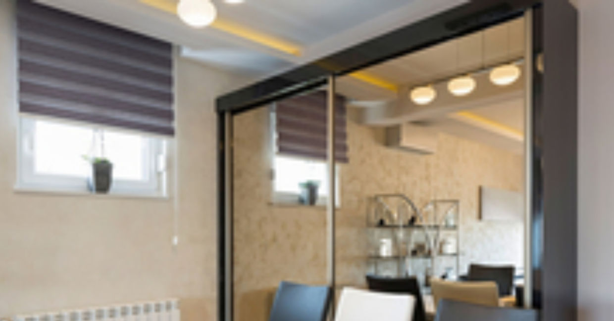 Mirrors make a room look lighter.