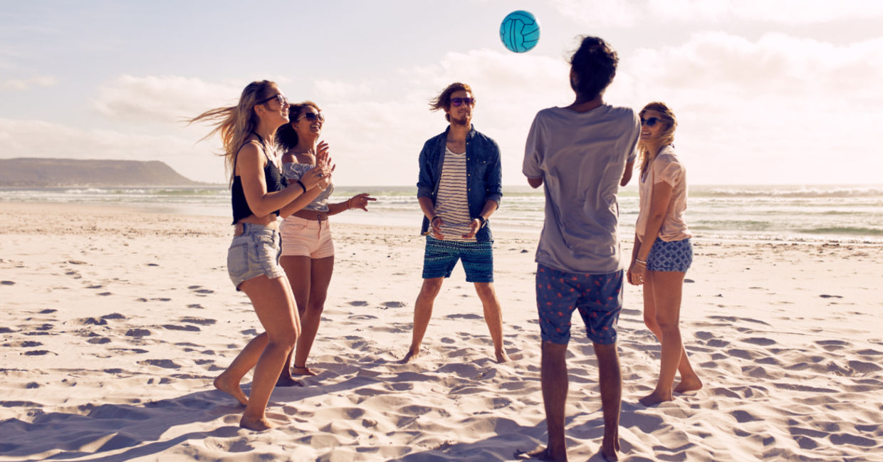 Fun at the beach before the competition begins..