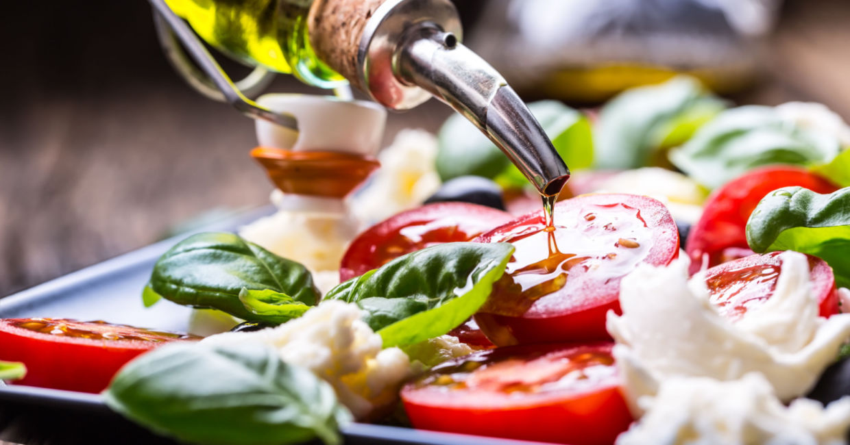 Italian caprese salad.