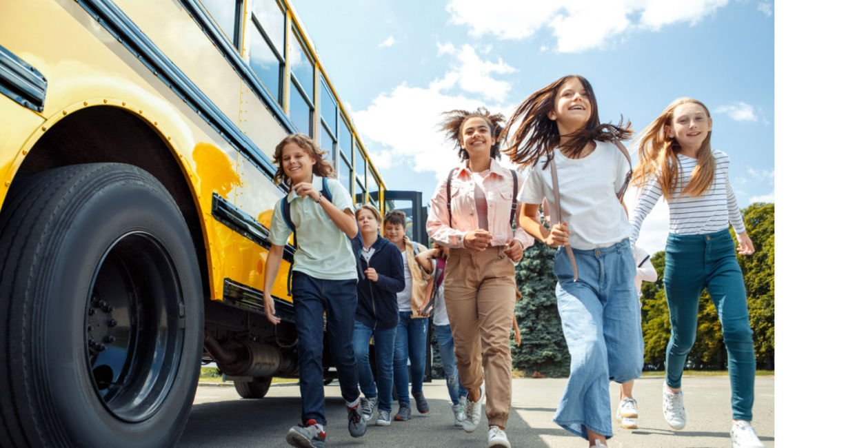 Kids going back to school.