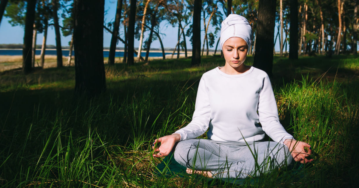 The lotus pose is a great beginning.