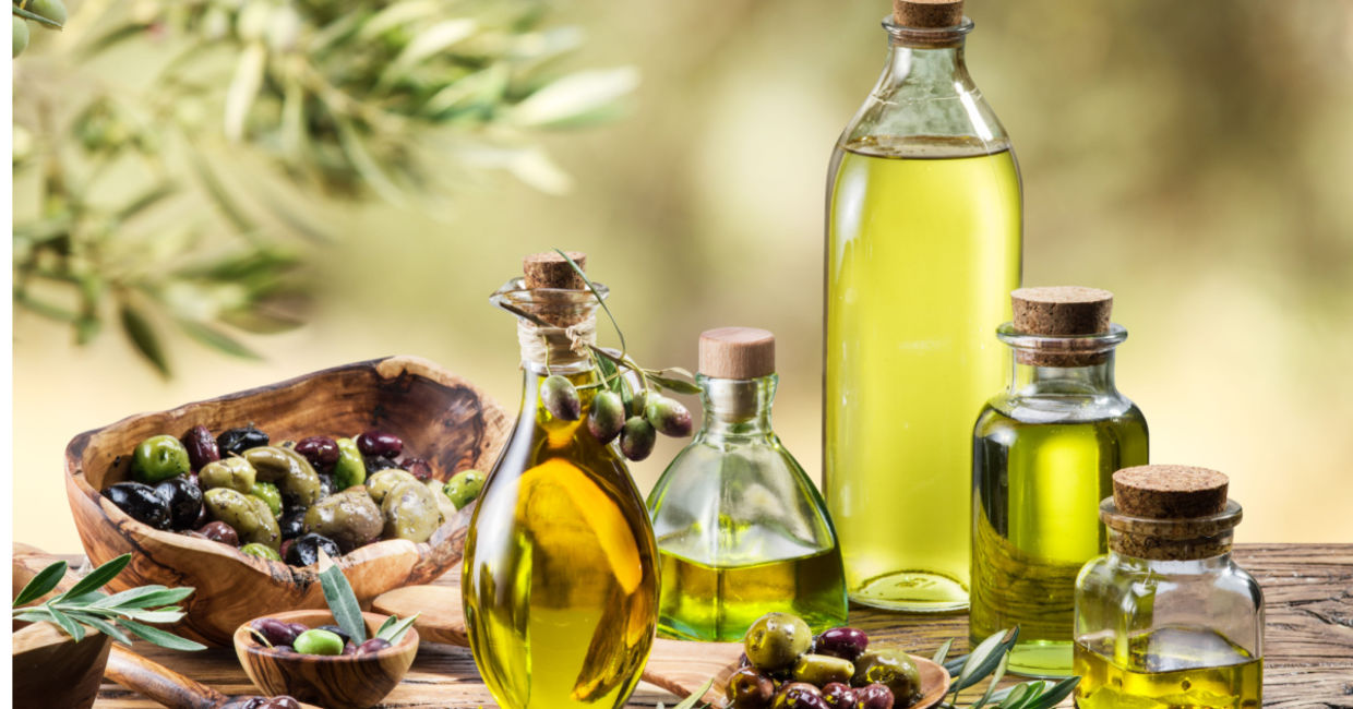 Olives and olive oil.