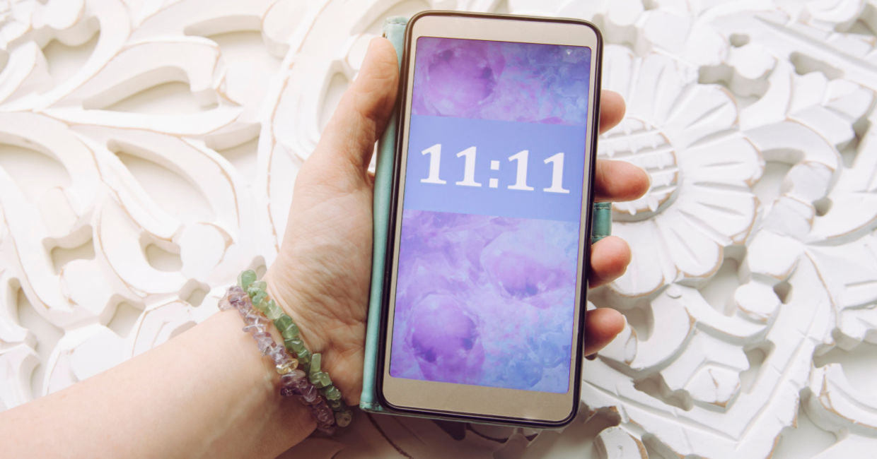 Seeing an angel number on your phone.