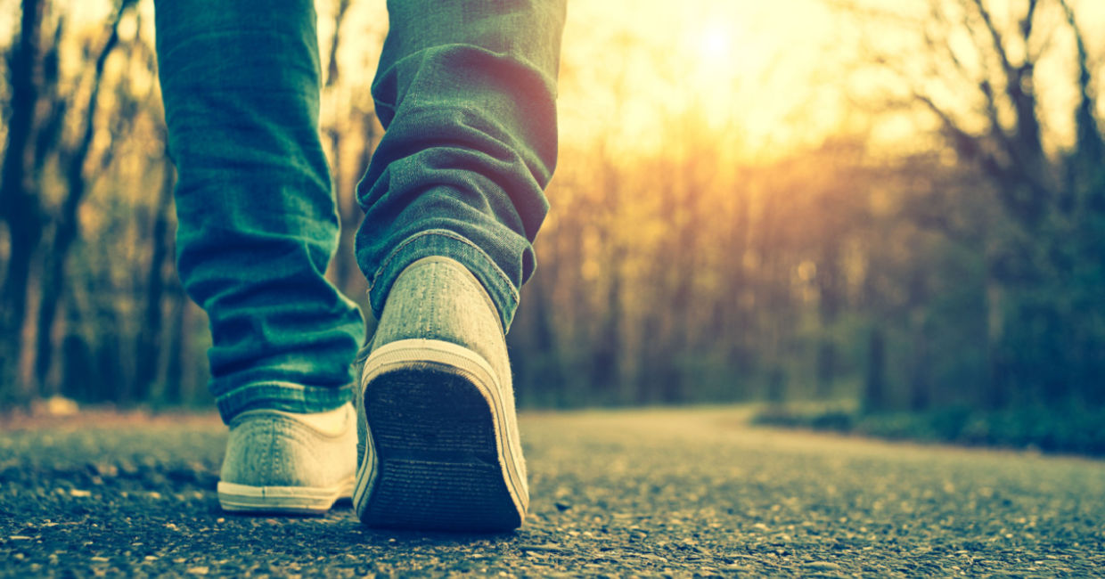 Walking is a form of mindful meditation.