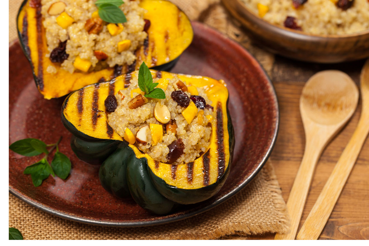 Roasted acorn squash.