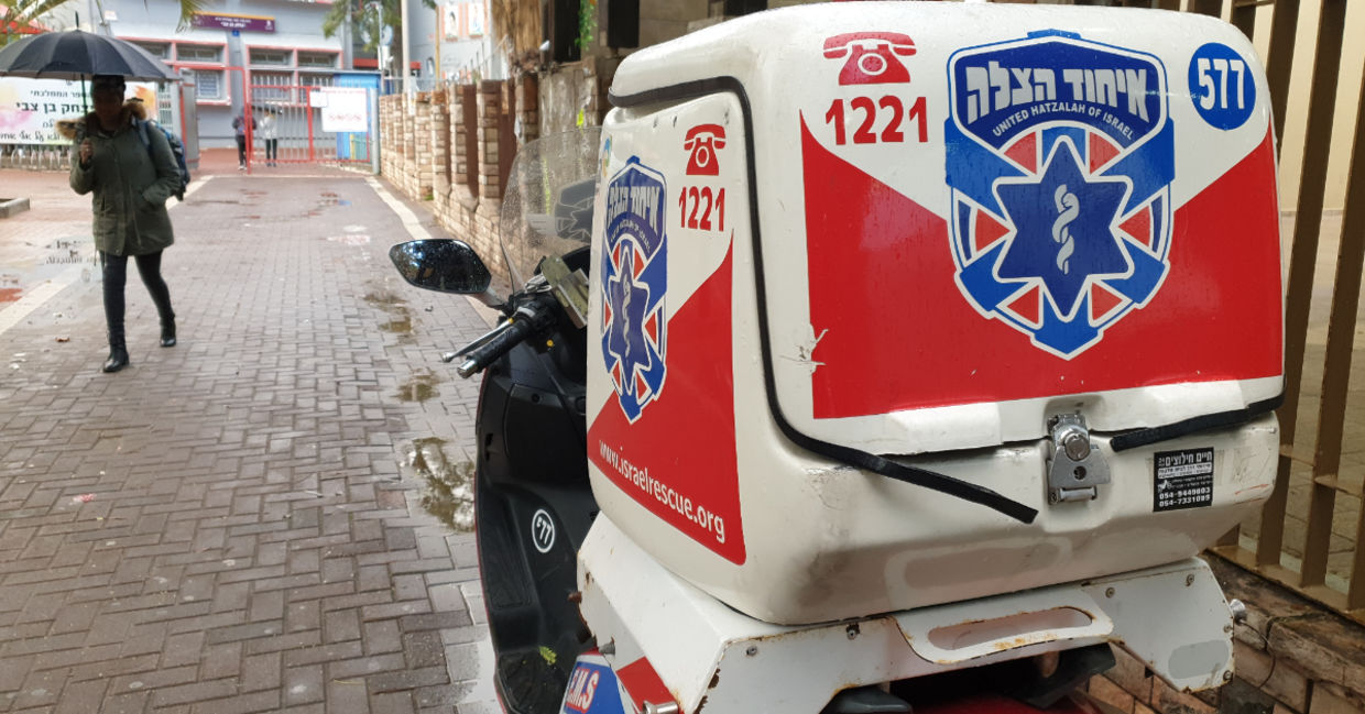 An Israeli first response motercycle.