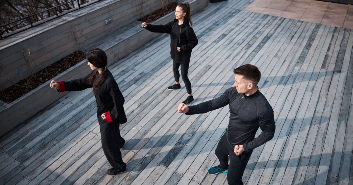 This punching movement helps to release tension.