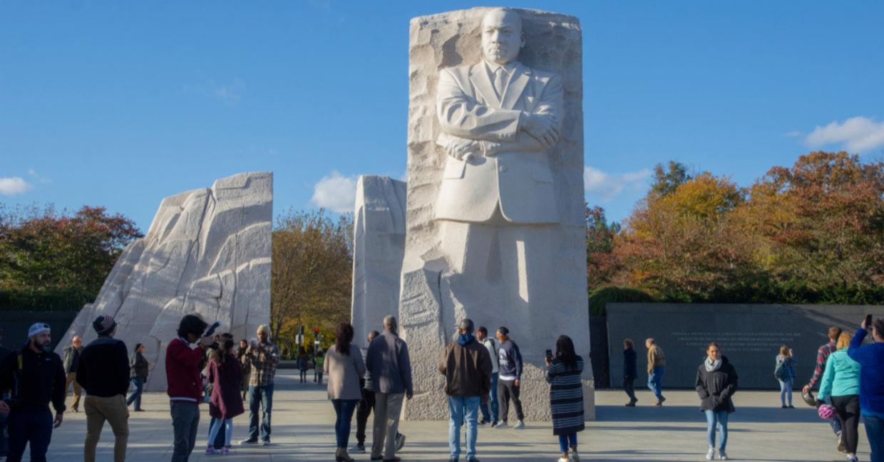 MLK memorial in Washington, DC.