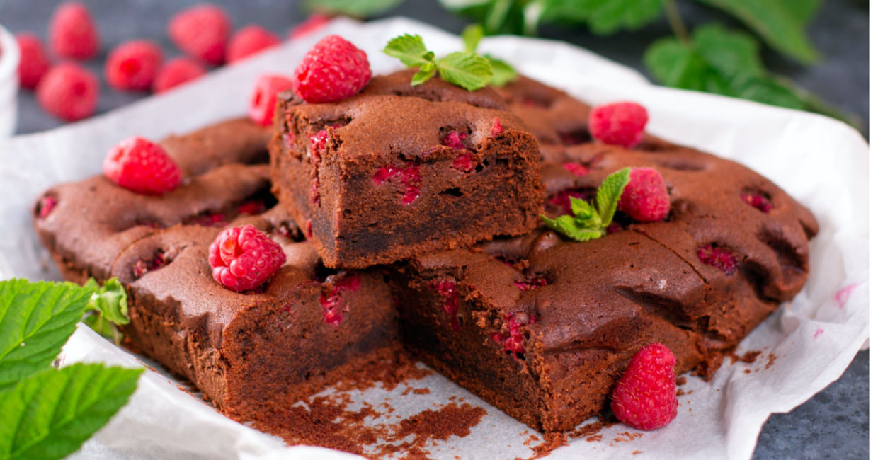 Healthy Valentine's Day brownies.