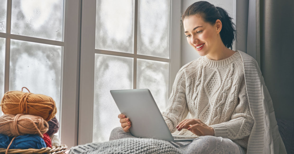 Enjoying a warm home in the winter.