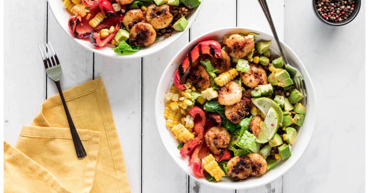 Cajun shrimp bowls make a quick and easy dinner.