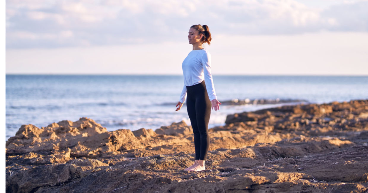 Yoga at the beach.