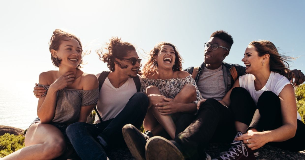 Group of friends enjoying the outdoors.