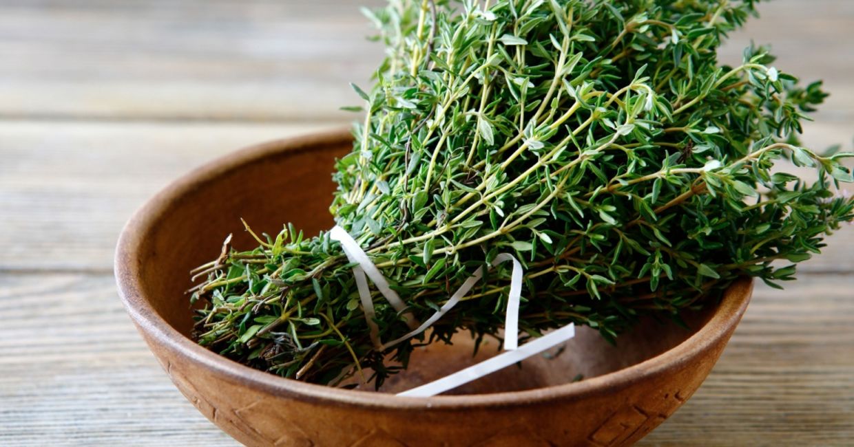 Fresh cut thyme.